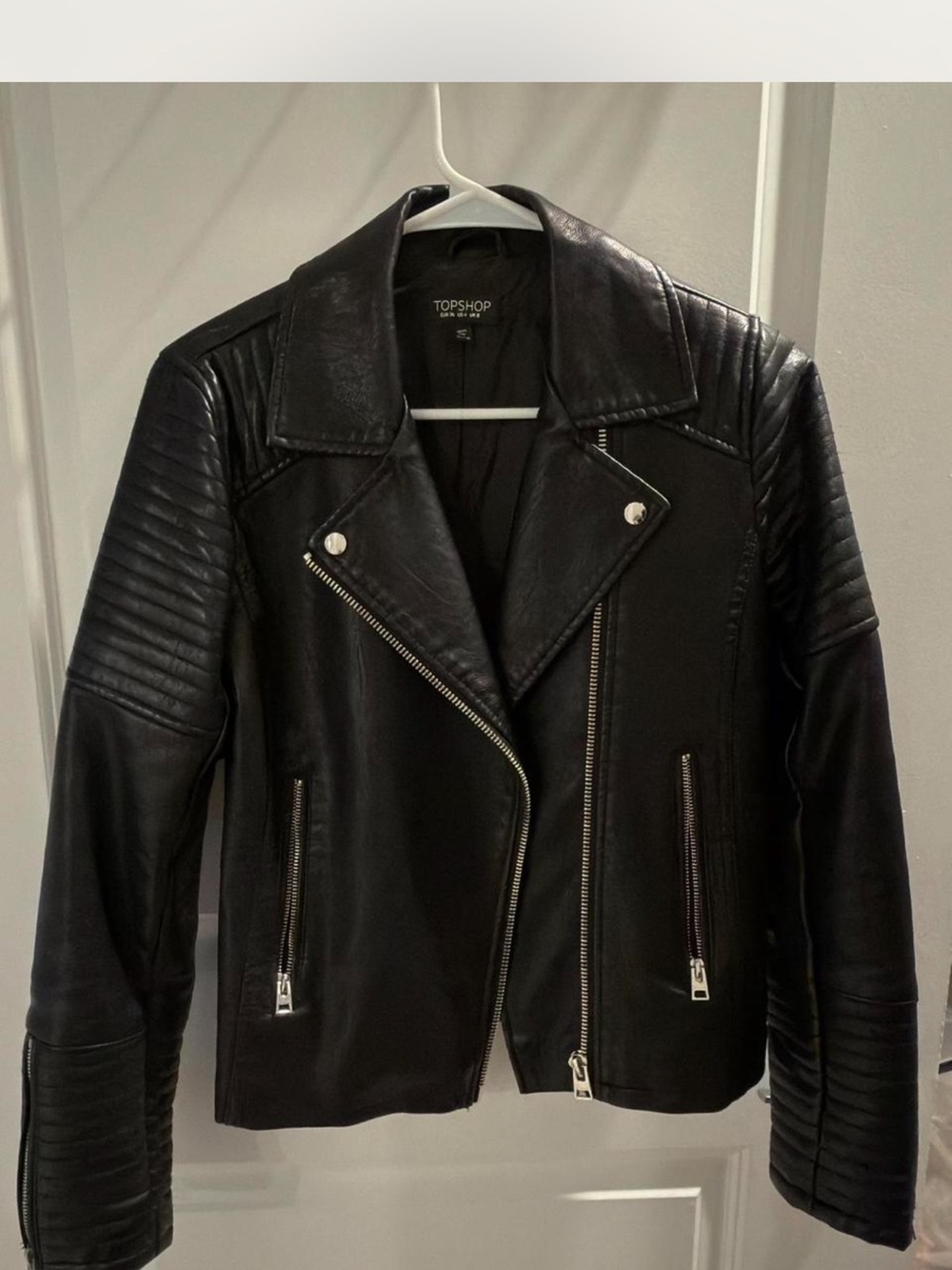 Topshop Black Moto Leather Jacket